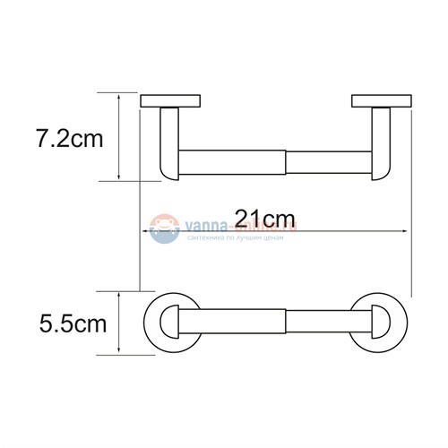 Держатель туалетной бумаги WasserKRAFT Rhein K-6222NEW
