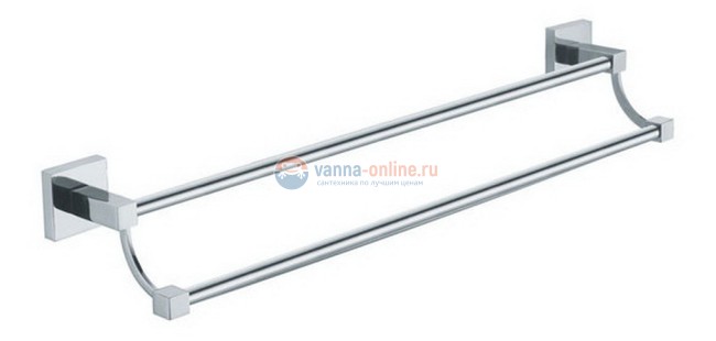 Полотенцедержатель Fixsen Metra FX-11102 двойной, хром