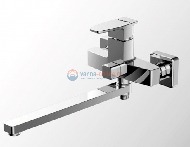 Смеситель Bravat Riffle F672106C-L для ванны, длинный излив