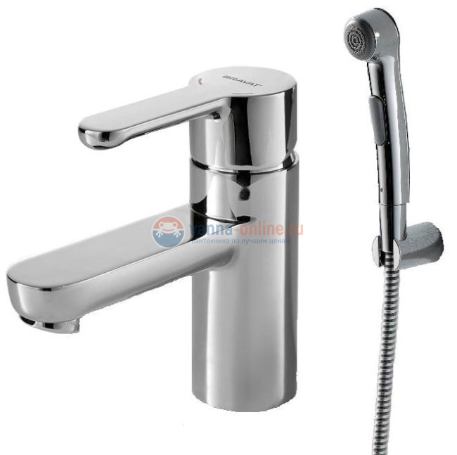 Смеситель Bravat Stream F13783C-3 для раковины с гигиеническим душем