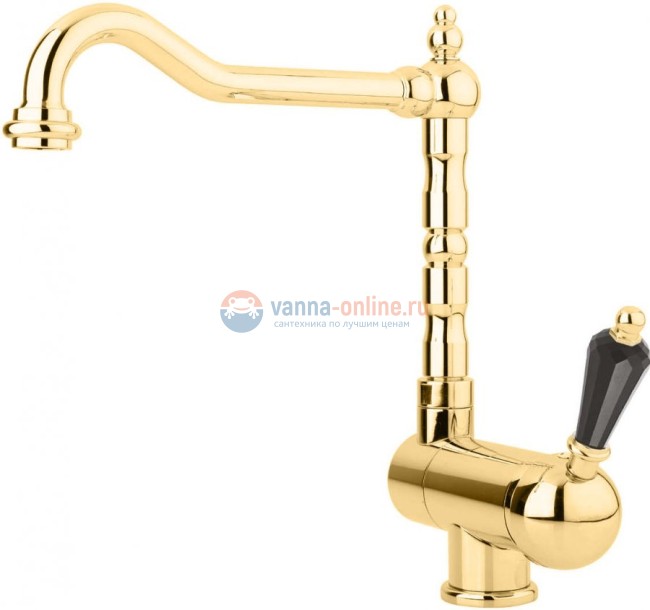 Смеситель Cezares VINTAGE-LLPM2-03-Sw-N для кухни, золото, ручки Swarovski Nero Смеситель Cezares VINTAGE-LLPM2-03-Sw-N для кухни, золото, ручки Swarovski Nero