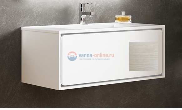 Тумба с раковиной Sanvit Бруно 1, 120 х 46 см, цвет - рельеф пастель