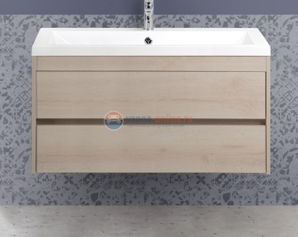 Тумба под раковину Art&Max Family-900-2C-SO-PB, 90 x 48 x 55 см подвесная, бежевый (Pino Bianco)