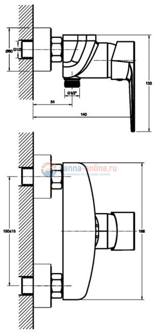 Смеситель Orange Otto M22-200cr для душа