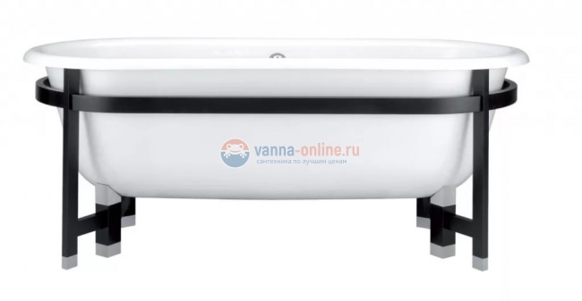 Ванна чугунная Jacob Delafon CLEO TELLIEUR E2945-00, 175 х 80 см на раме из массива бука