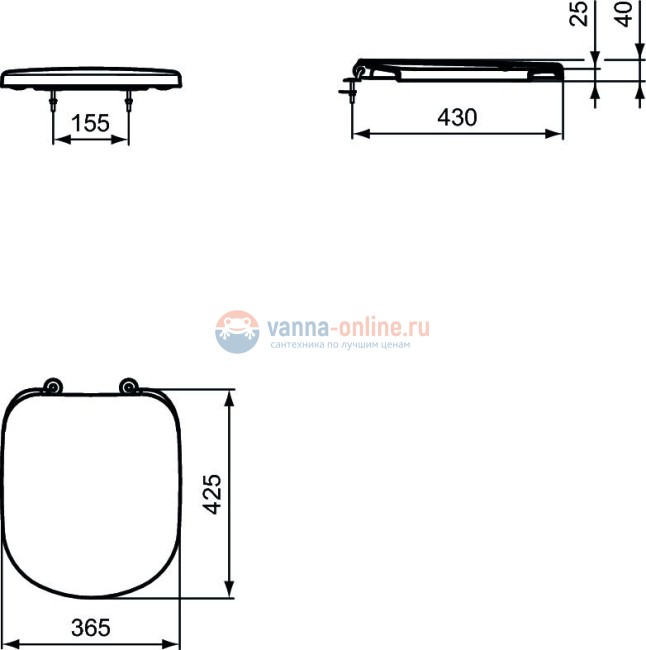 Сиденье и крышка для унитазов Ideal Standard TEMPO T679301