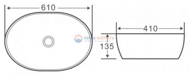 Раковина BelBagno BB1348 накладная 61х41х13.5 см Раковина BelBagno BB1348 накладная 61х41х13.5 см