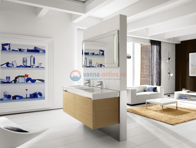 Раковина Roca Stratum 130 327630000 двойная, 130 x 50 см