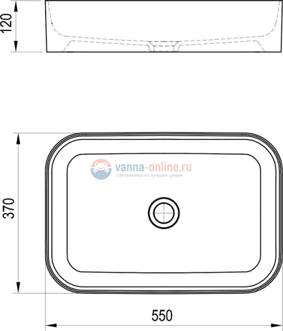 Раковина Ravak Ceramic Slim R XJX01155002, 55 х 37 см, цвет белый