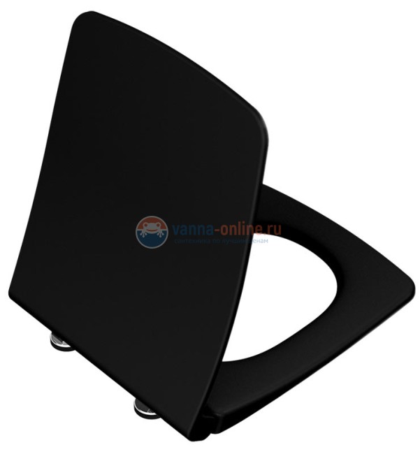 Крышка-сиденье Vitra Metropole, тонкое, микролифт, черный, 122-083-009