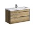 Тумба под раковину Aqwella Fargo 100, подвесная, дуб балтийский, FRG0110DB