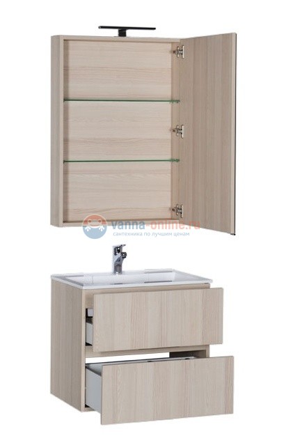 Тумба под раковину Aquanet Алвита 60 00182734, цвет ясень коимбра Тумба под раковину Aquanet Алвита 60 00182734, цвет ясень коимбра