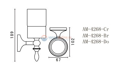 Стакан Art&Max Bohemia AM-E-4268-Br, бронза Стакан Art&Max Bohemia AM-E-4268-Br, бронза