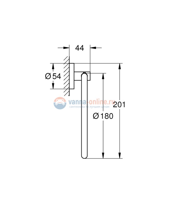 Полотенцедержатель кольцо Grohe Essentials 40365001 Полотенцедержатель кольцо Grohe Essentials 40365001