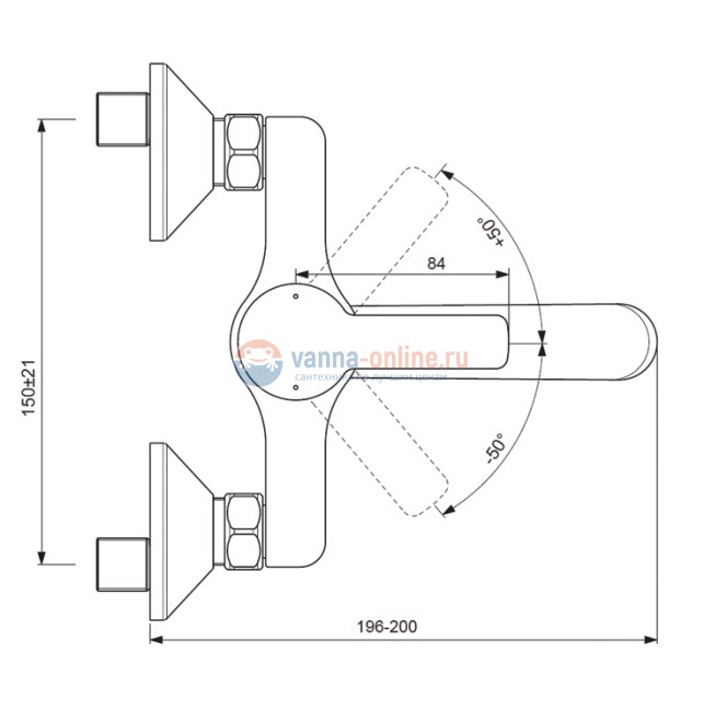 Смеситель Vidima УНО (Uno) BA250AA для раковины, поворотный излив, хром Смеситель Vidima УНО (Uno) BA250AA для раковины, поворотный излив, хром