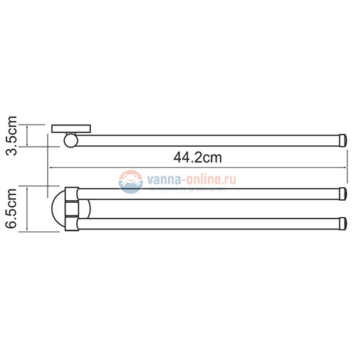 Держатель полотенец WasserKRAFT Rhein 6231 рога Держатель полотенец WasserKRAFT Rhein 6231 рога