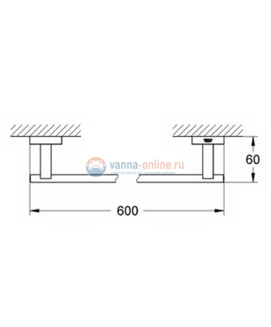 Полотенцедержатель Grohe Essentials Cube 40509000 Полотенцедержатель Grohe Essentials Cube 40509000