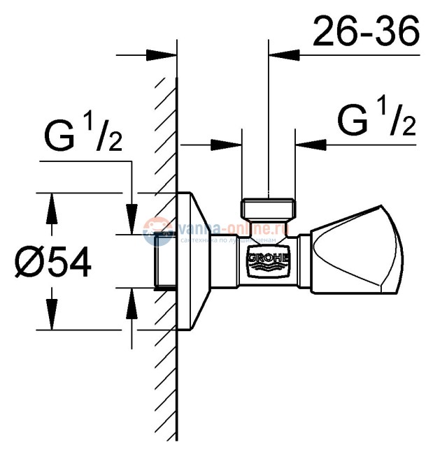 Вентиль угловой Grohe 22940000