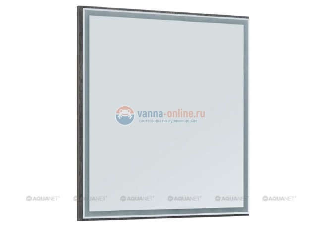 Зеркало Aquanet Сидней 75 242258, с LED-подсветкой, цвет - дуб рошелье