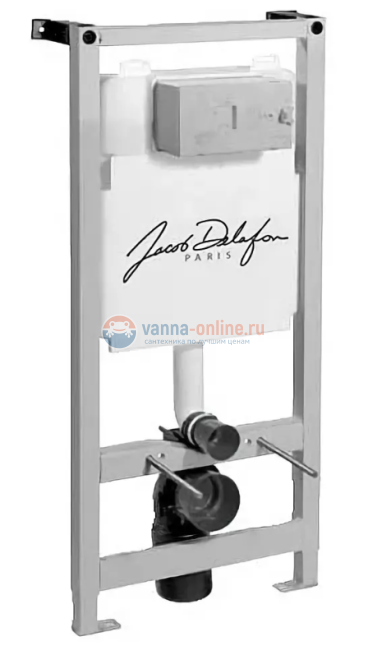 Инсталляция Jacob Delafon с безободковым унитазом Jacob Delafon Vox EDM102, сиденье микролифт клавиша хром Инсталляция Jacob Delafon с безободковым унитазом Jacob Delafon Vox EDM102, сиденье микролифт клавиша хром