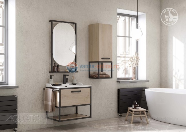 Полка Акватон Лофт Фабрик 1A242703LTDU0, дуб эндгрейн