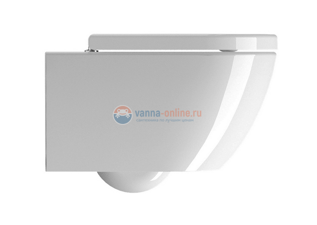 Подвесной унитаз GSI Pura 881511, безободковый с крышкой-сиденьем MS86CN11 SoftClose
