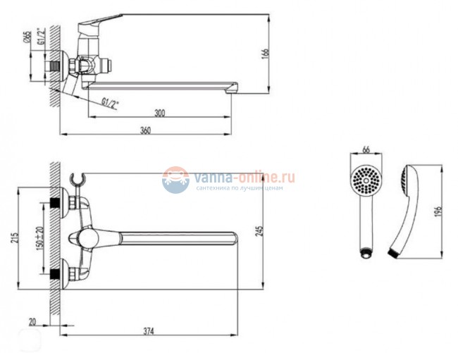 Смеситель Lemark Partner LM6557C универсальный, хром