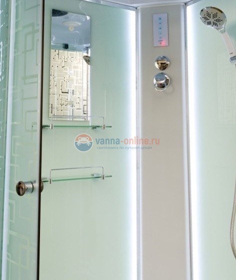 Душевая кабина Deto Em EM4510 N LED 100 x 100 см, без крыши, с Led подсветкой