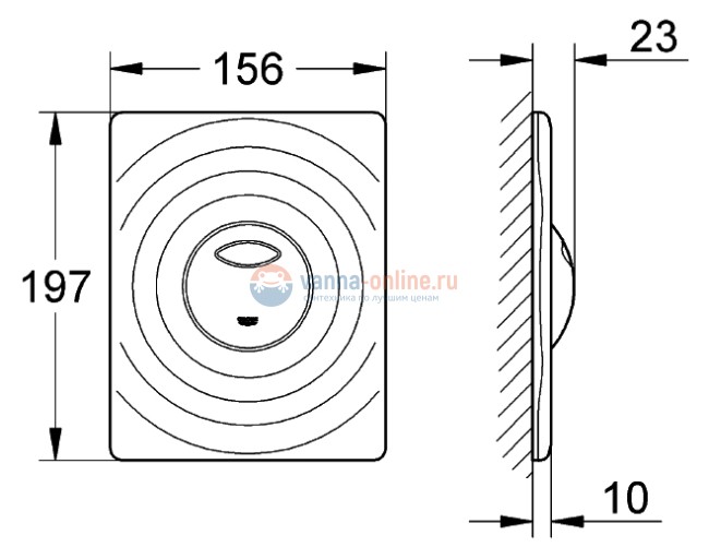 Панель Grohe Skate 38861000, хром