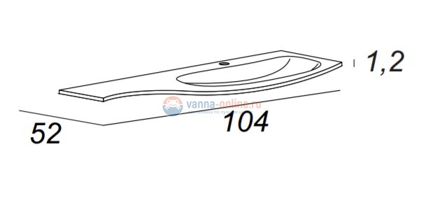 Раковина Cezares Vague 50153/50154 Раковина Cezares Vague 50153/50154