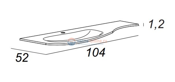 Раковина Cezares Vague 50153/50154 Раковина Cezares Vague 50153/50154