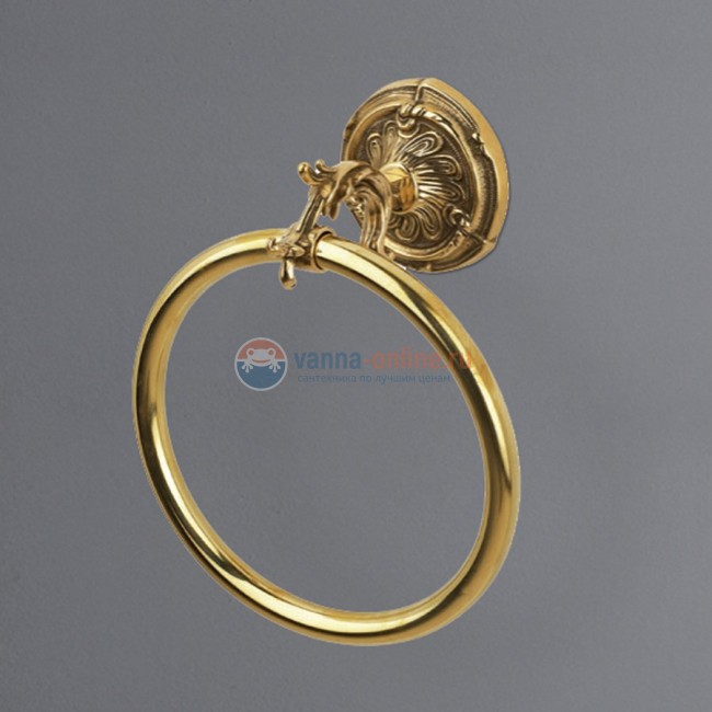 Полотенцедержатель кольцо Art&Max Barocco AM-1783-Br, бронза Полотенцедержатель кольцо Art&Max Barocco AM-1783-Br, бронза