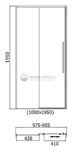 Душевая дверь RGW SV-12-B 32321210-14 100 х 195 см, черный