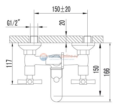 Смеситель Lemark Neo LM2202C для ванны и душа