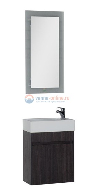 Тумба с раковиной Aquanet Лидс 50 00182744, эвкалипт мистери