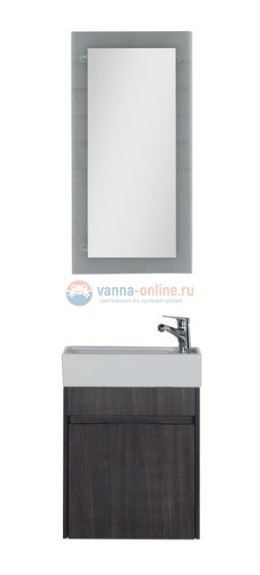 Тумба с раковиной Aquanet Лидс 50 00182744, эвкалипт мистери
