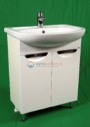 Тумба с раковиной Emmy Милли 50, напольная, раковина Ладога 50