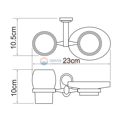 Держатель стакана и мыльницы WasserKRAFT Main 9226