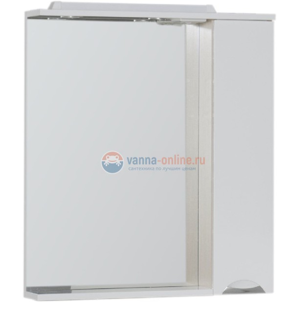 Зеркало-шкаф Aquanet Гретта 70 239320, цвет фасада - светлый дуб, корпус белый