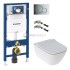 Инсталляция Geberit c унитазом Geberit Smyle Square Rimfree 500.300.21.S, сиденье микролифт клавиша глянцевый хром, комплект Инсталляция Geberit c унитазом Geberit Smyle Square Rimfree 500.300.21.S, сиденье микролифт клавиша глянцевый хром, комплект