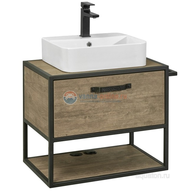 Тумба под раковину Акватон Лофт Фабрик 65, 1A242301LTDY0, дуб кантри
