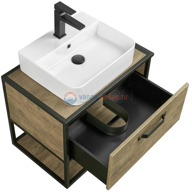 Тумба под раковину Акватон Лофт Фабрик 65, 1A242301LTDY0, дуб кантри