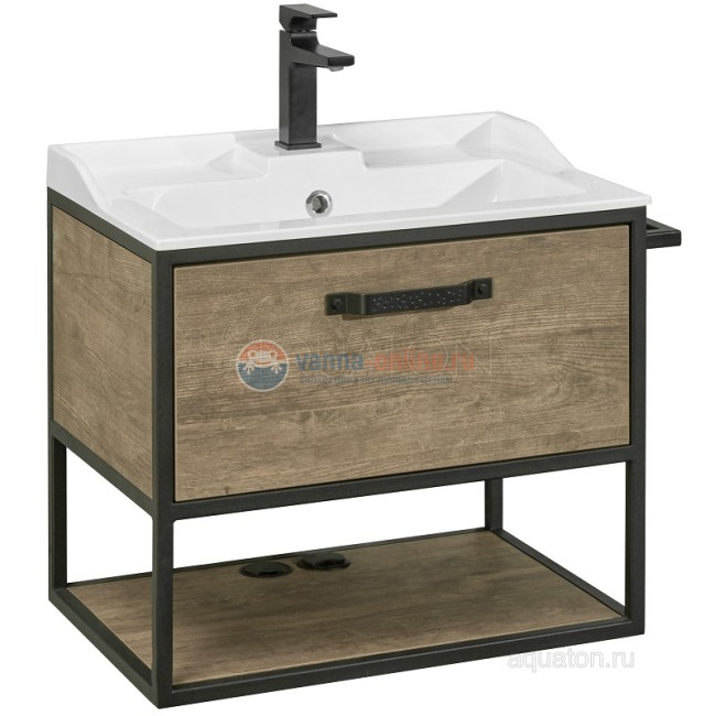 Тумба под раковину Акватон Лофт Фабрик 65, 1A242301LTDY0, дуб кантри