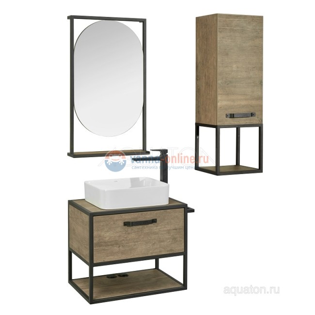Тумба под раковину Акватон Лофт Фабрик 65, 1A242301LTDY0, дуб кантри