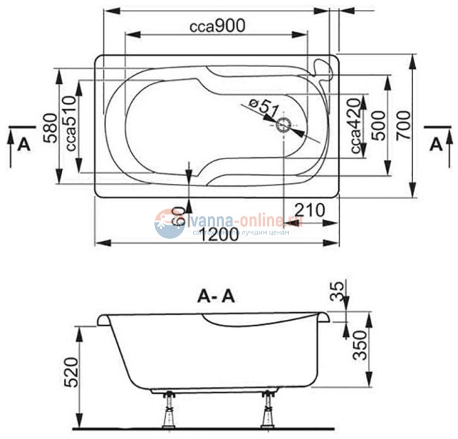 Акриловая ванна Vagnerplast Nike 120 x 70 см Акриловая ванна Vagnerplast Nike 120 x 70 см