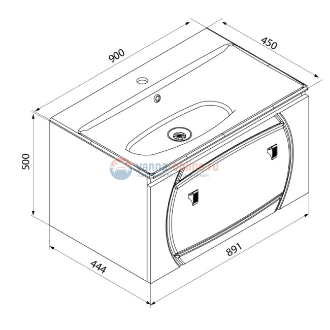 Тумба с раковиной Iddis Rise RIS90W0i95K, 90 см, цвет - белый Тумба с раковиной Iddis Rise RIS90W0i95K, 90 см, цвет - белый