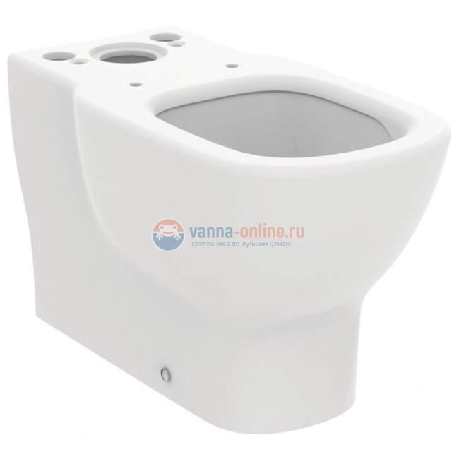 Напольный пристенный унитаз для монтажа с бачком Silk White (матовый белый)  Ideal Standard TESI SILK WHITE T0082V1 AquaBlade®