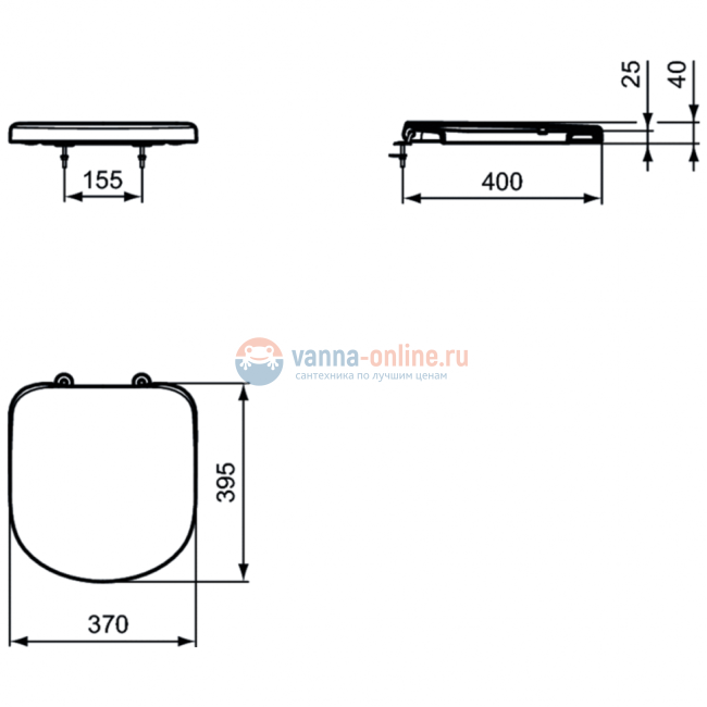 Сиденье и крышка для унитазов с короткой проекций Ideal Standard TEMPO T679901
