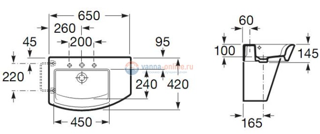 Раковина Roca Hall 327620000, 65 x 42 см Раковина Roca Hall 327620000, 65 x 42 см
