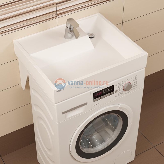 Раковина СанТа Юпитер 900117, 60x50 см, над стиральной машиной